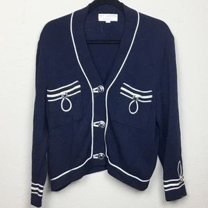 St John Collection Navy Blue Blazer Size Large